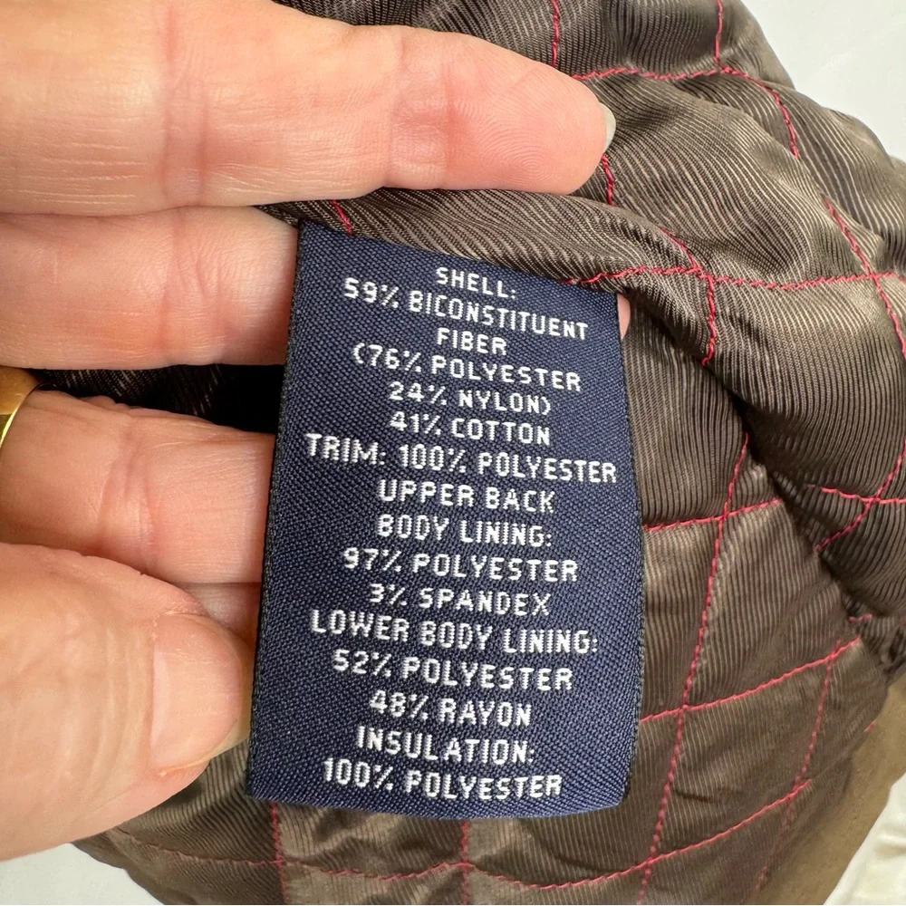 Roundtree & Yorke Brown and Chocolate Puffer Vest EUC! Heavier Feels like Canvas - Picture 6 of 7